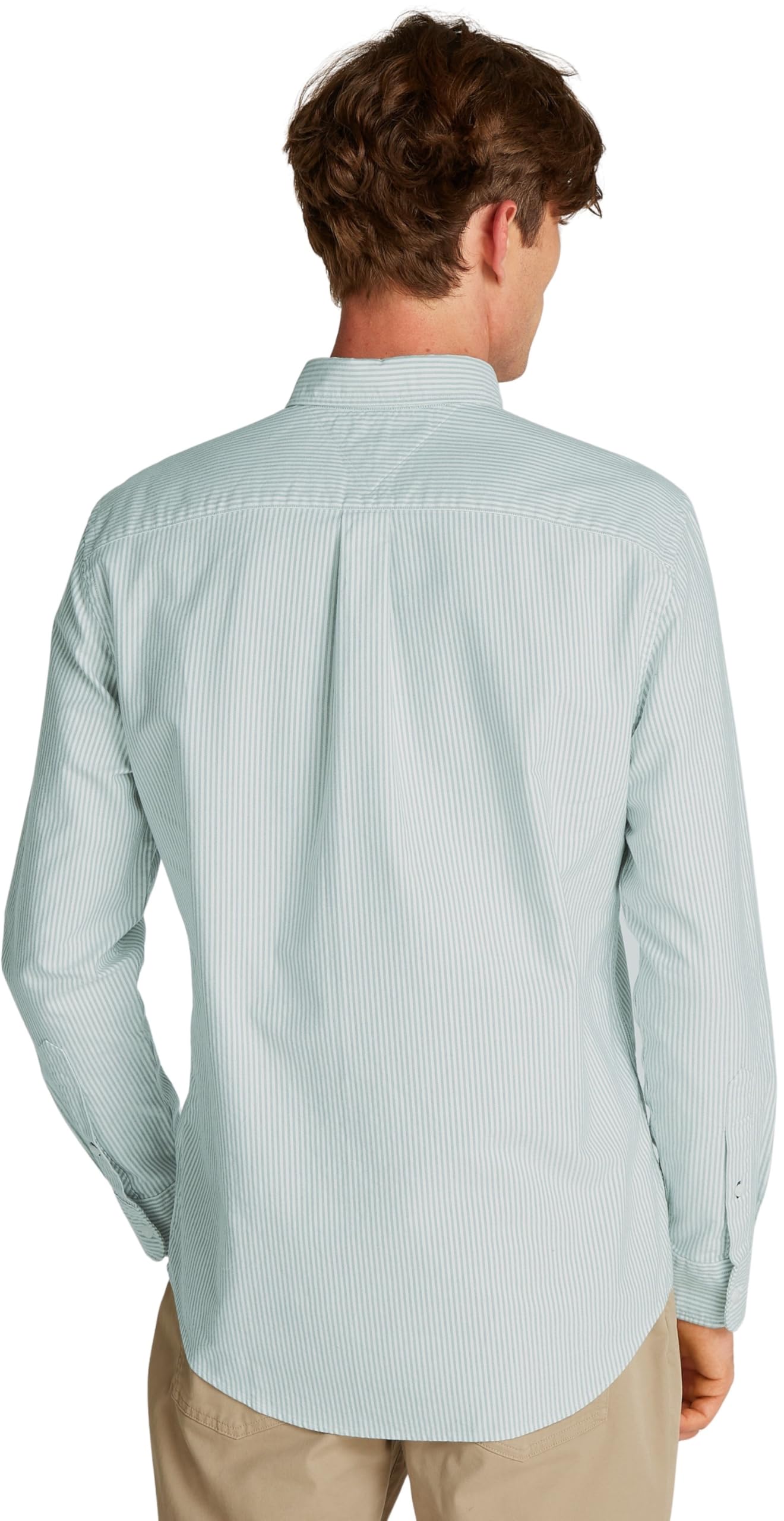 Tommy Hilfiger Camisa Hombre Stripe Regular Fit de Manga Larga