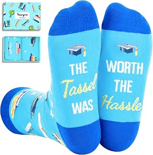 HAPPYPOP Reading School Gift ldeas - Funny Socks for Readers Teacher Students, Reading Graduation Gifts for Her Him