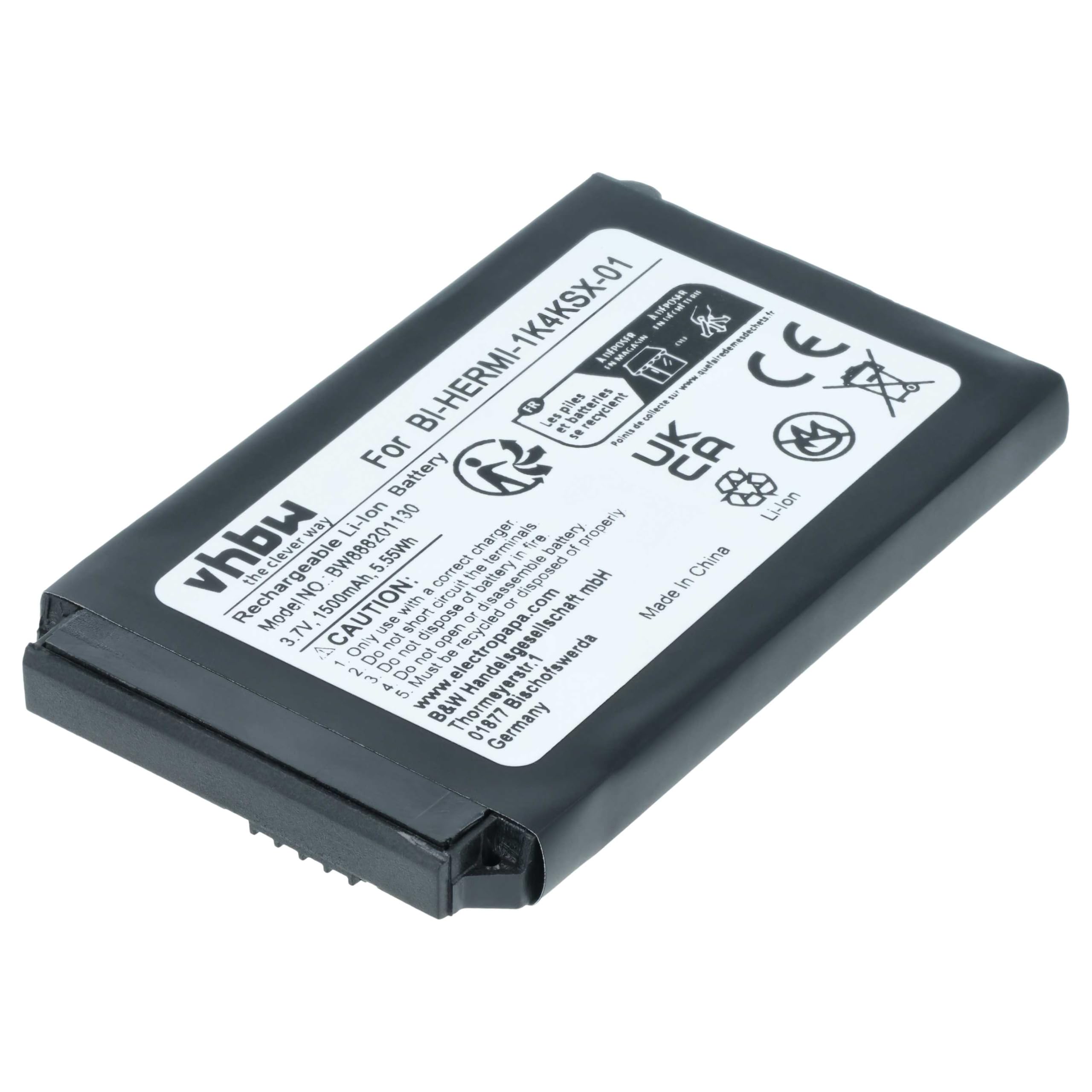 vhbw 5 x akumulator kompatybilny z Cisco CP-7925G-A-K9, CP-7925G-EX-K9, CP-BATT-7925G-STD bezprzewodowy telefon stacjonarny (1500 mAh, 3,7 V, Li-Ion)