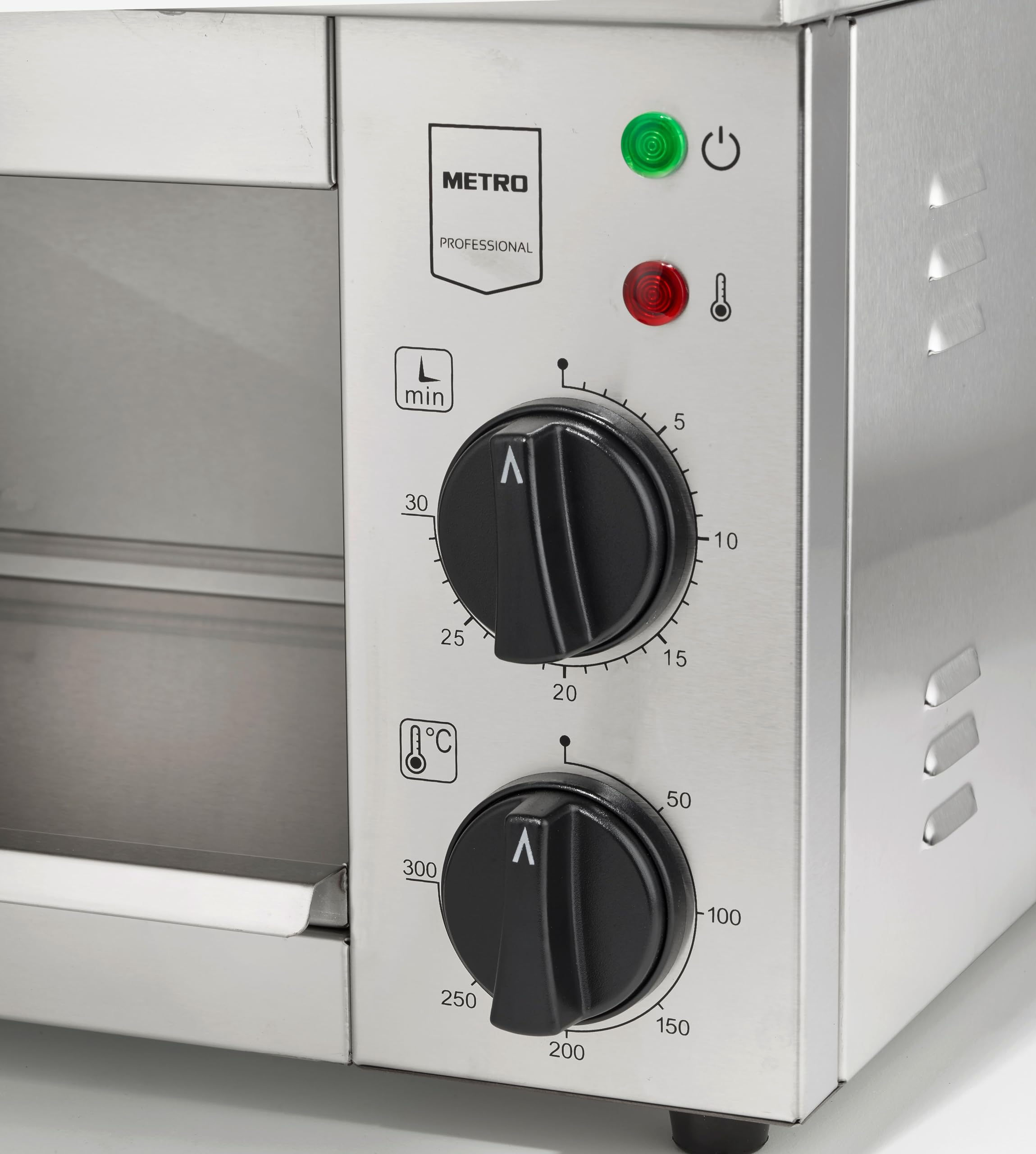 METRO Professional GSL1001 Salamandra con colector de restos, acero inoxidable, 28 x 61 x 33 cm, 2500 W