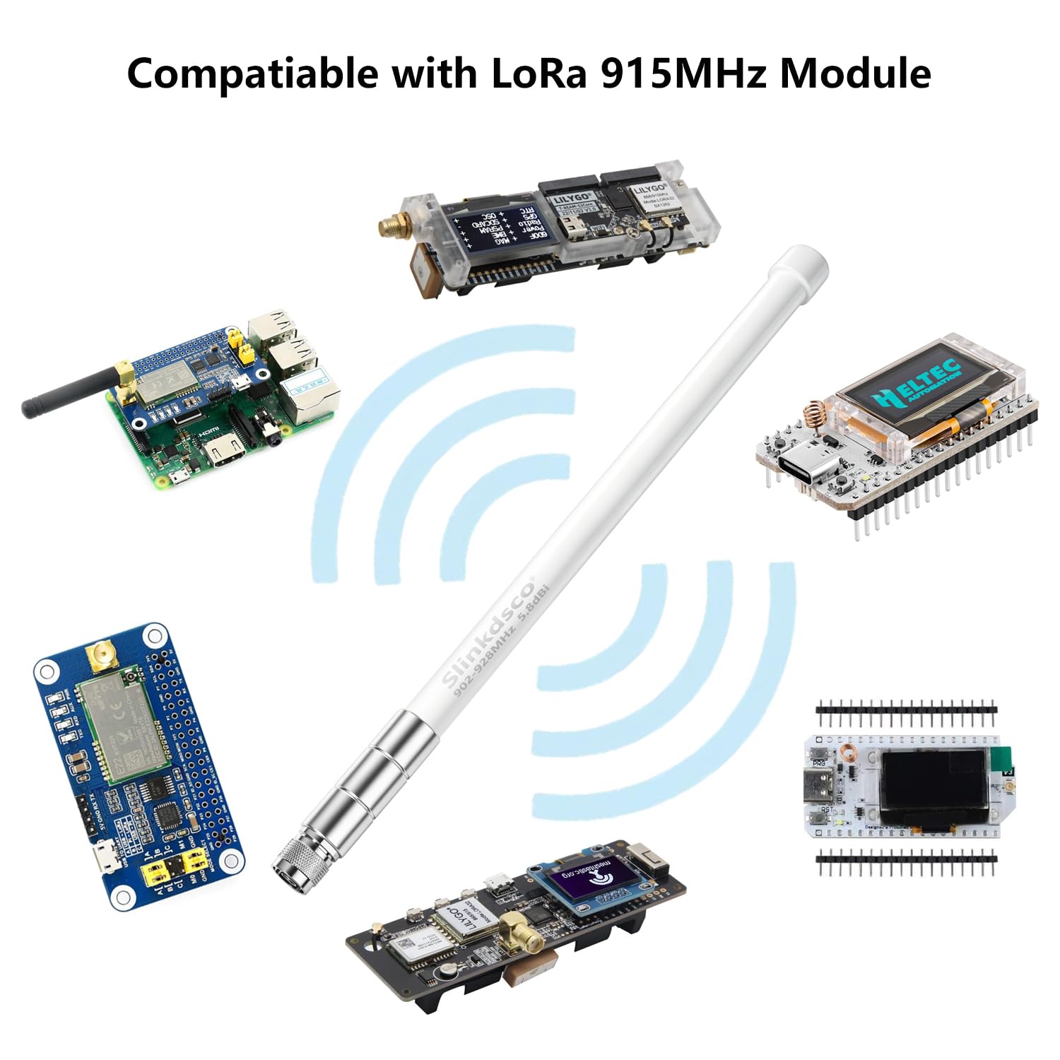 wasserdichte 5,8 dBi Lora 915 MHz Fiberglas-Antenne mit 7,8 m geringem Verlust KMR195 Kabel für Crypto Helium Hotspot RAK MNTD Nebra Bobcat 300 SenseCAP M1 EasyLinkIn SyncroB.it Hotspot HNT Miner
