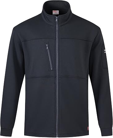 FR Jackets for Men Insulated Coat 12oz Fire Resistant Winter Outwear 100% Cotton FR Sweatshirt Heavy Weight