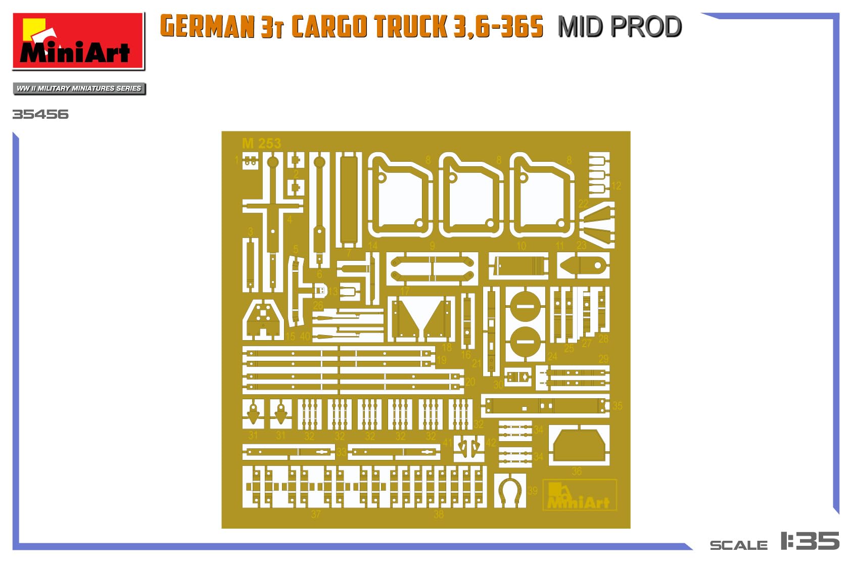 MiniArt 35456 1:35 Dt. 3t Cargo Truck 3,6-36S avec .Pro. - Réplique fidèle à l'original, modélisme, kit de construction en plastique, bricolage, loisirs, collage, kit de modélisme, assemblage