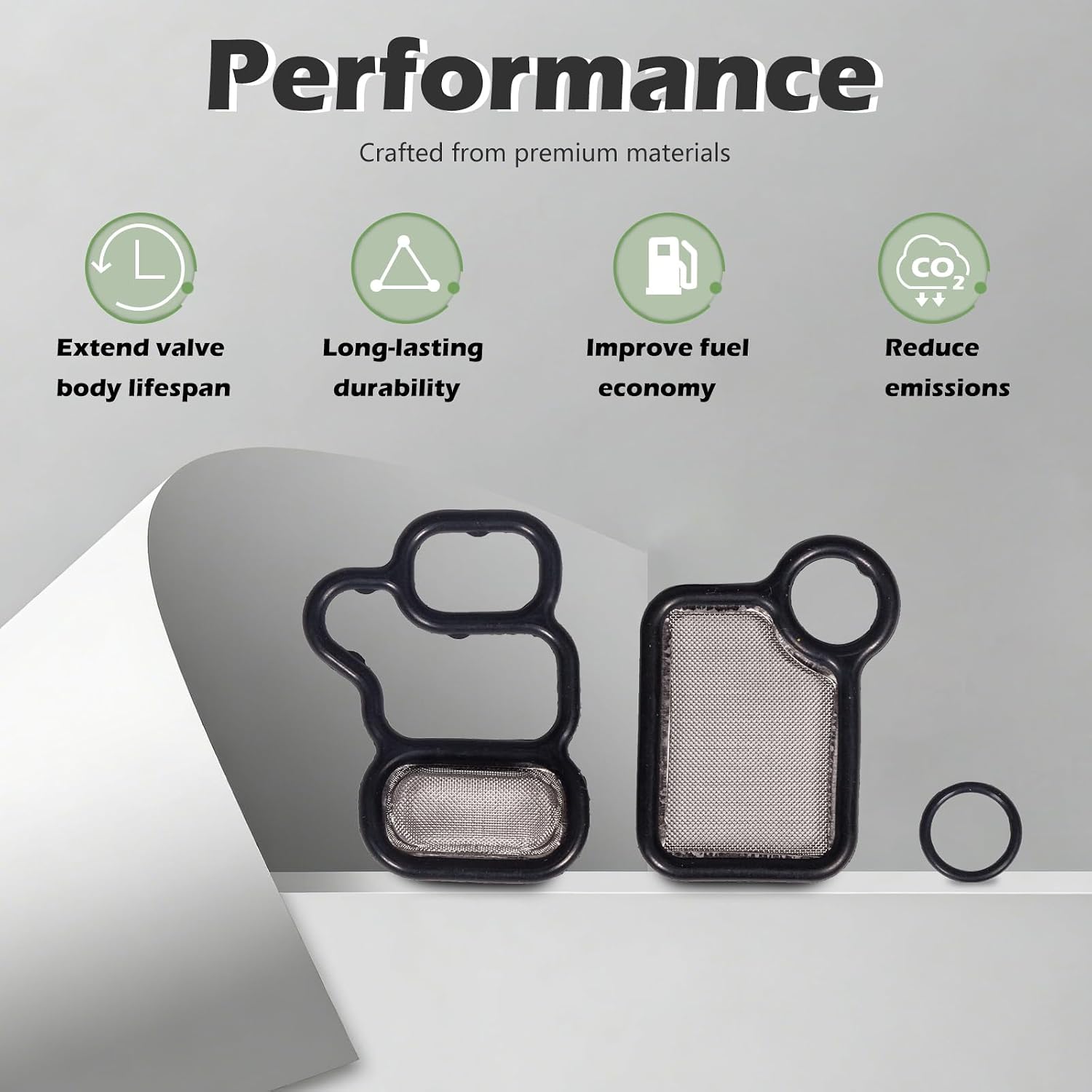 15815RAAA01 Variable Valve Timing VVT VTEC Solenoid Filter Gasket 2.0L 2.4L fit for Honda CR-V CRV 02-12 Civic 04-11 Accord 03-07 Element 04-11 for Acura RSX 02-06 TSX 04-08 RDX 07-12 Replaces 917-176