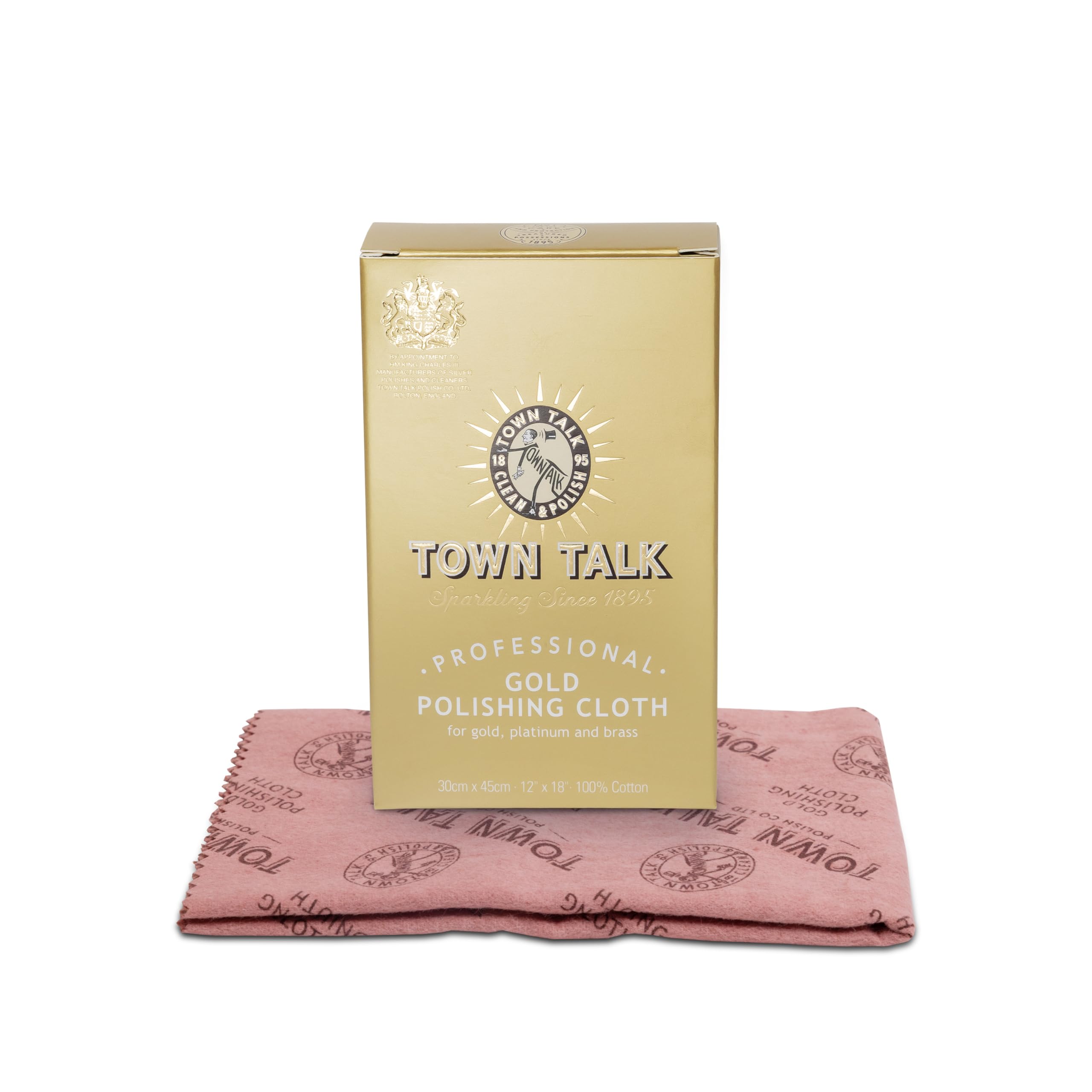 Town Talk Gold Polishing Cloth 30 X 45Cm | Large Jewellery Cleaning Cloth For Jewellery – Cleans, Polishes And Restores Shine