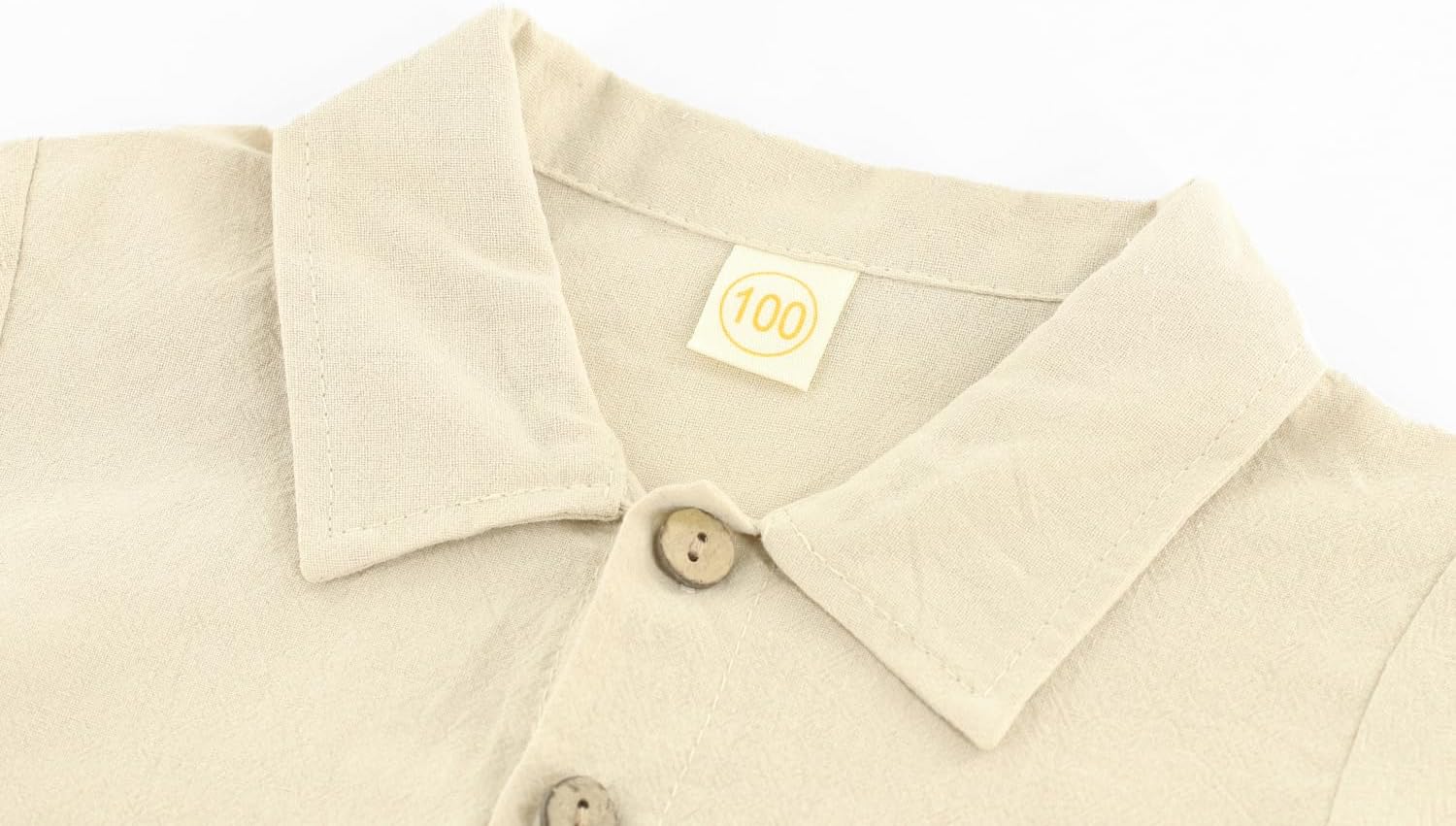 ACESTAR Toddler Baby Boys 2 Pieces Cotton Linen Set Long Sleeve Button Down Shirt Casual Pants Sets Spring Fall Outfits - Image 2