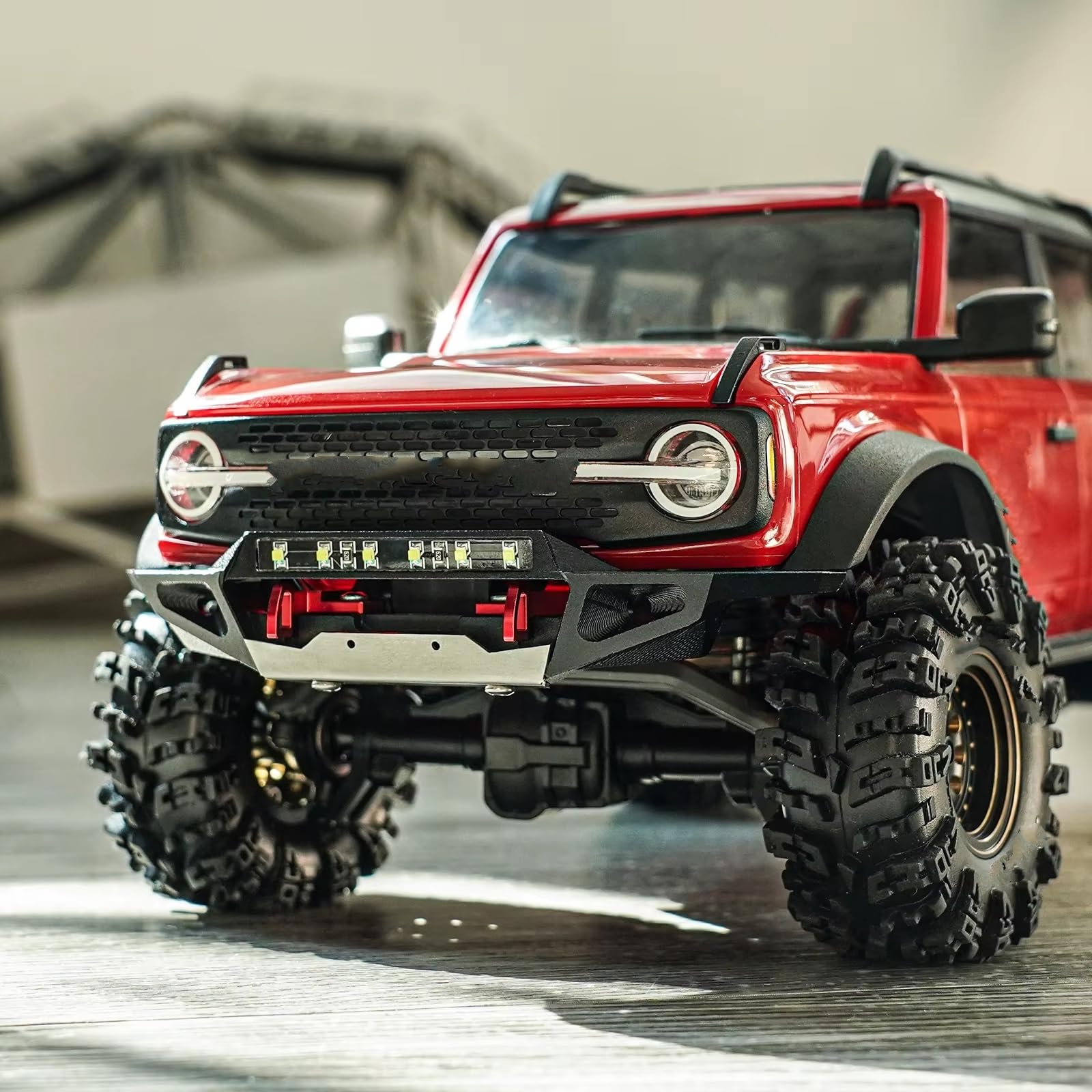 Für Trx4m Für Bronco 4M-85 1/18 CNC Aluminium Vorne Hinten Stoßstange RC Crawler Upgrade Geändert Ersatz Zubehör Stoßstange