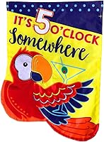 Vista 8 de Bandera de arpillera de verano de las 5 en punto, 28 x 40 pulgadas Briarwood Lane