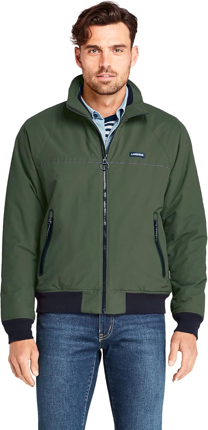 Lands' End Mens Classic Squall Jacket Evergreen Forest Regular XLarge