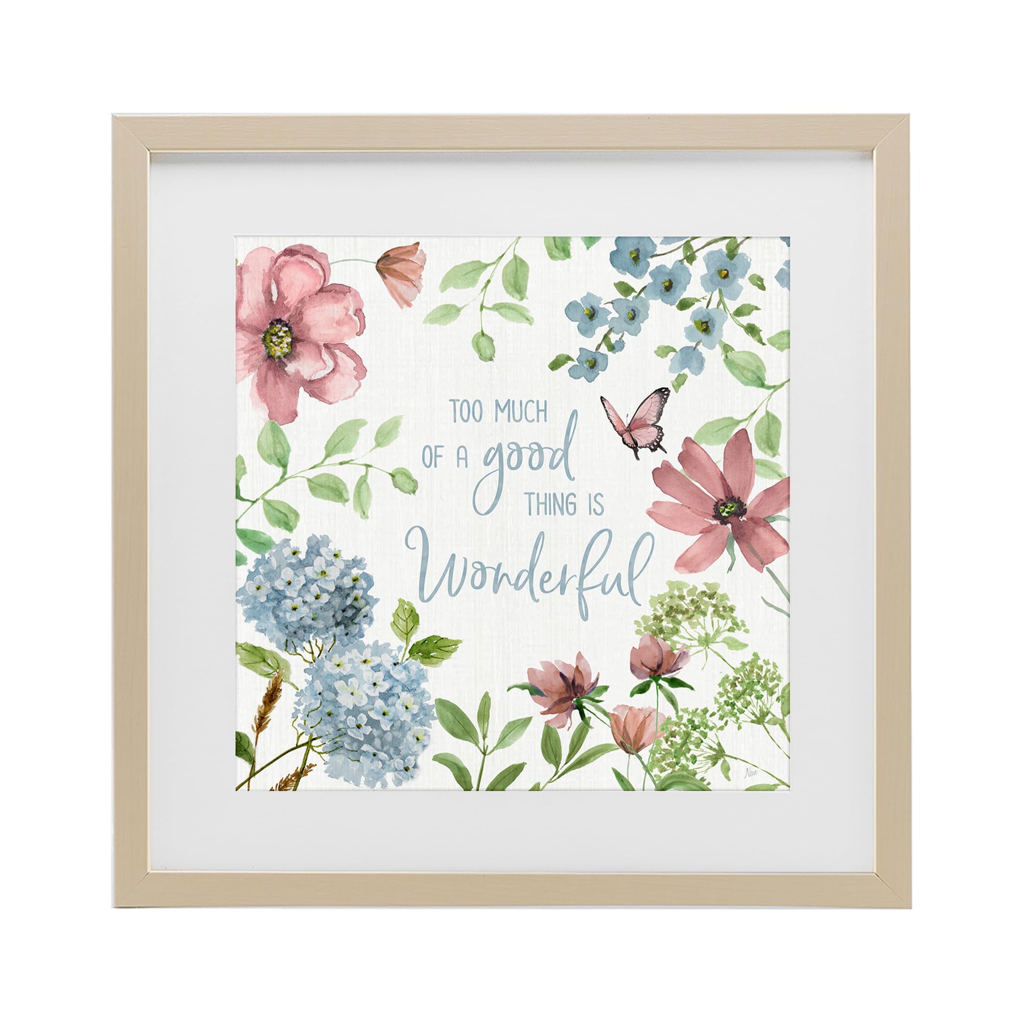 Stupell Industries Harvest Pine (Textured) 'Too Much Of A Good Thing'| Framed Print Under Glass