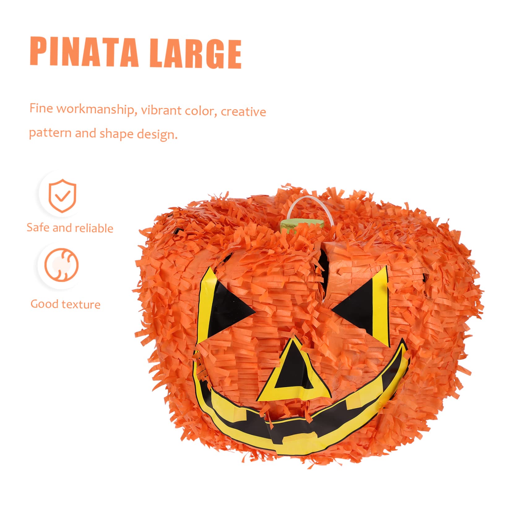 KOMBIUDA Kürbisförmige Piñata aus Papier als Gastgeschenk mit Zuckergefülltem Spielzeug Sicher zum Spielen für Kindergeburtstag und Herbstparty Deko