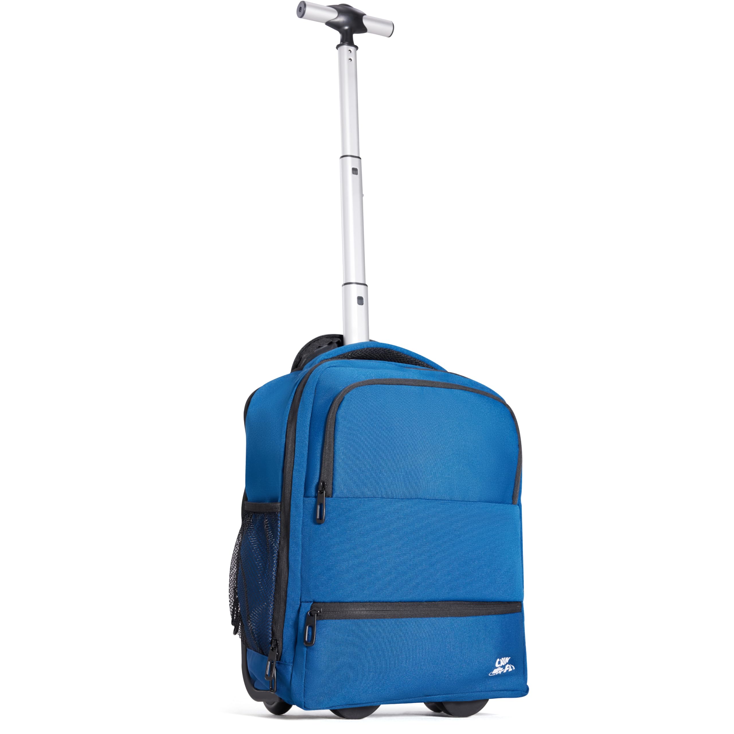 Aircruiser Hybrid 40 x 30 x 20 cm Rucksack Trolley mit Rollen Ryanair Handgepäck Wizzair Kabinengepäck Reiserucksack Flugzeug Carry-On (Blau, 40x30x20cm - mit Rädern)