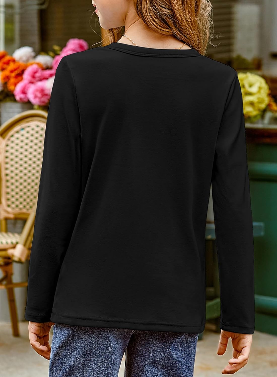 blibean Tween Girls Fall Warm Shirts Pleated Long Sleeve Tops Size 6-15 Years - Image 4