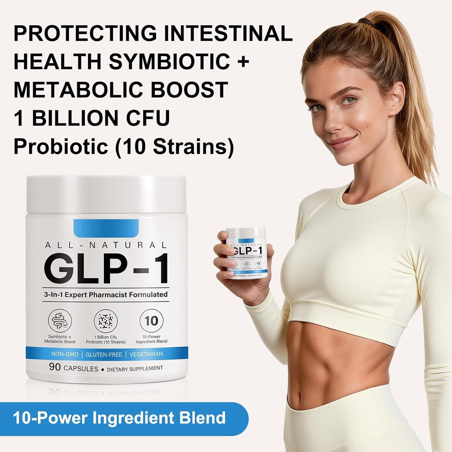 GLP-1 Supplement - Multiple Prebiotic & Probiotic for Appetite & Metabolic Support, GLP1 Activate Natural Formula - 90 Capsules — Amazon image 7