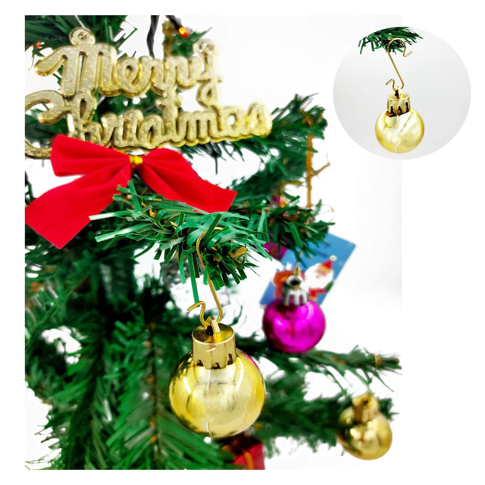 150 Ganci Per Albero Di Natale A Forma Di S - Oro E Argento | Per Palline E Decorazioni - Foto 2