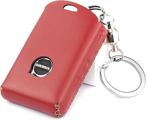 Miniatura 5 de Cadtealir Funda de piel italiana auténtica para llavero compatible con Volvo XC40 XC60 XC90 S60 S90 V60 V90