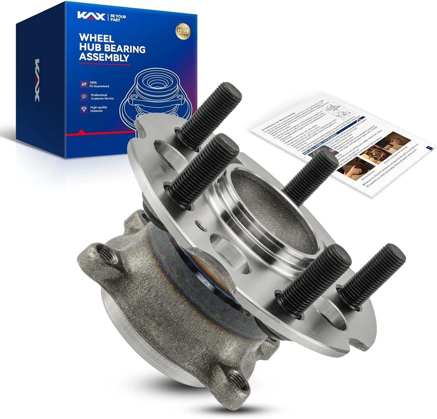 KAX 512320 1PCS Rear Wheel Hub Bearing Compatible with Honda Odyssey 2005-2010,5 Lugs