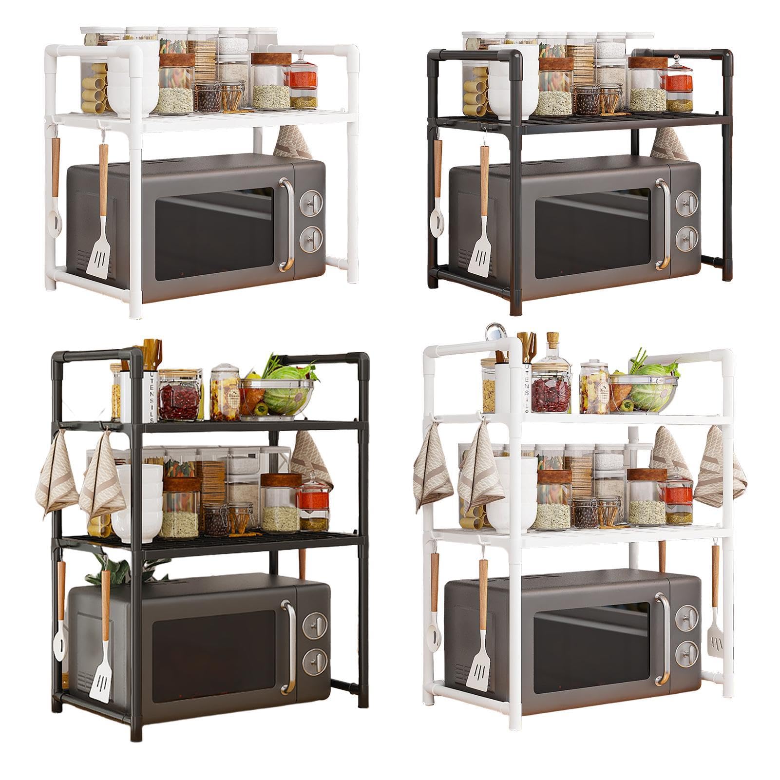 Genikeer Estante Microondas Cocina | Soporte Para Microondas Sobremesa | Rejilla Horno Microondas | Mueble Microondas | Estantería De Pared Cocina Para Horno Y Microondas Para Encimera De Cocina
