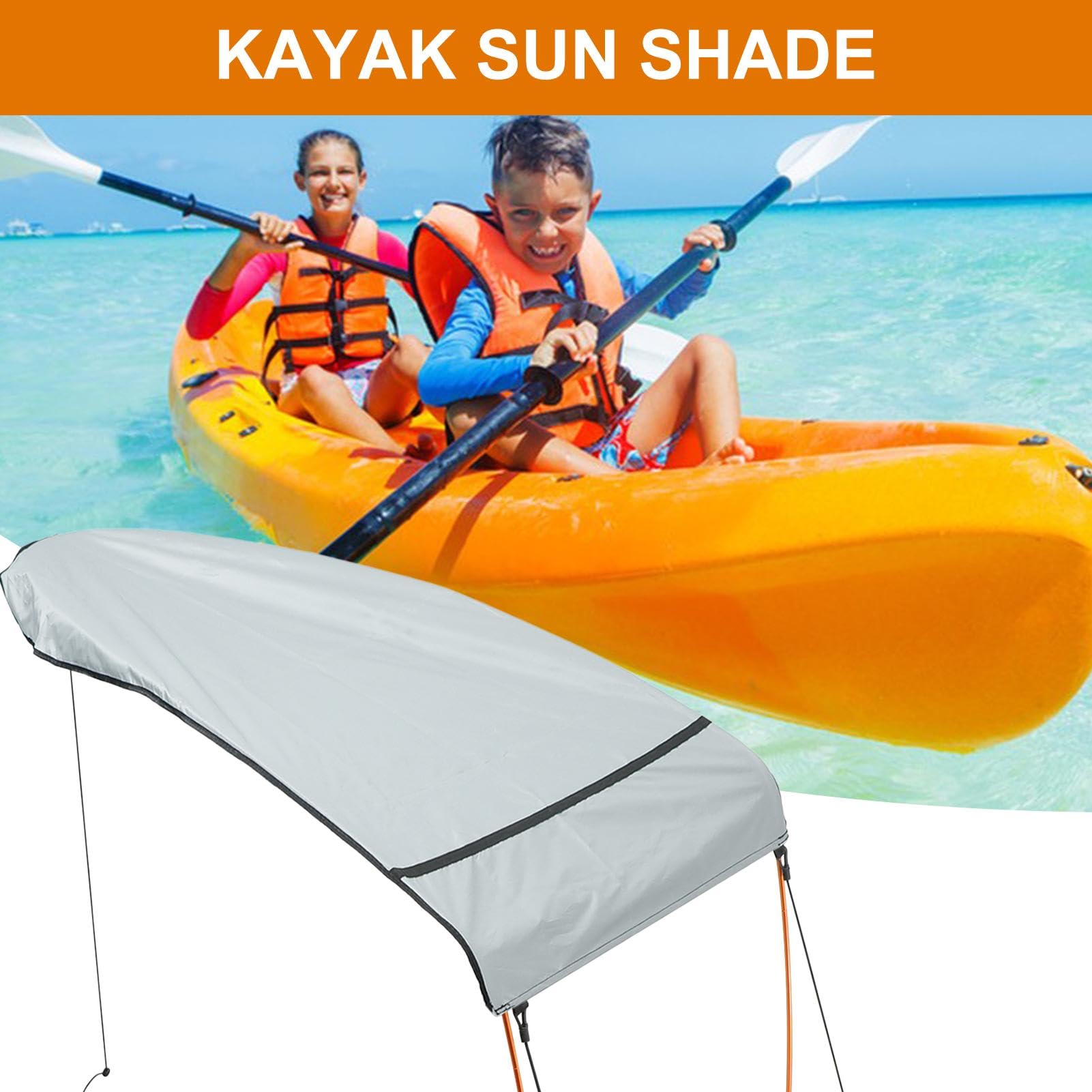 Generico Tendalino Parasole Per Kayak, Parasole Per Barca | Baldacchino Per Gommone Per Kayak - Ombrellone Da Spiaggia, Kit Hardware Base Per Montaggio Su Tettoia Per Kayak Per La Pesca All'aperto