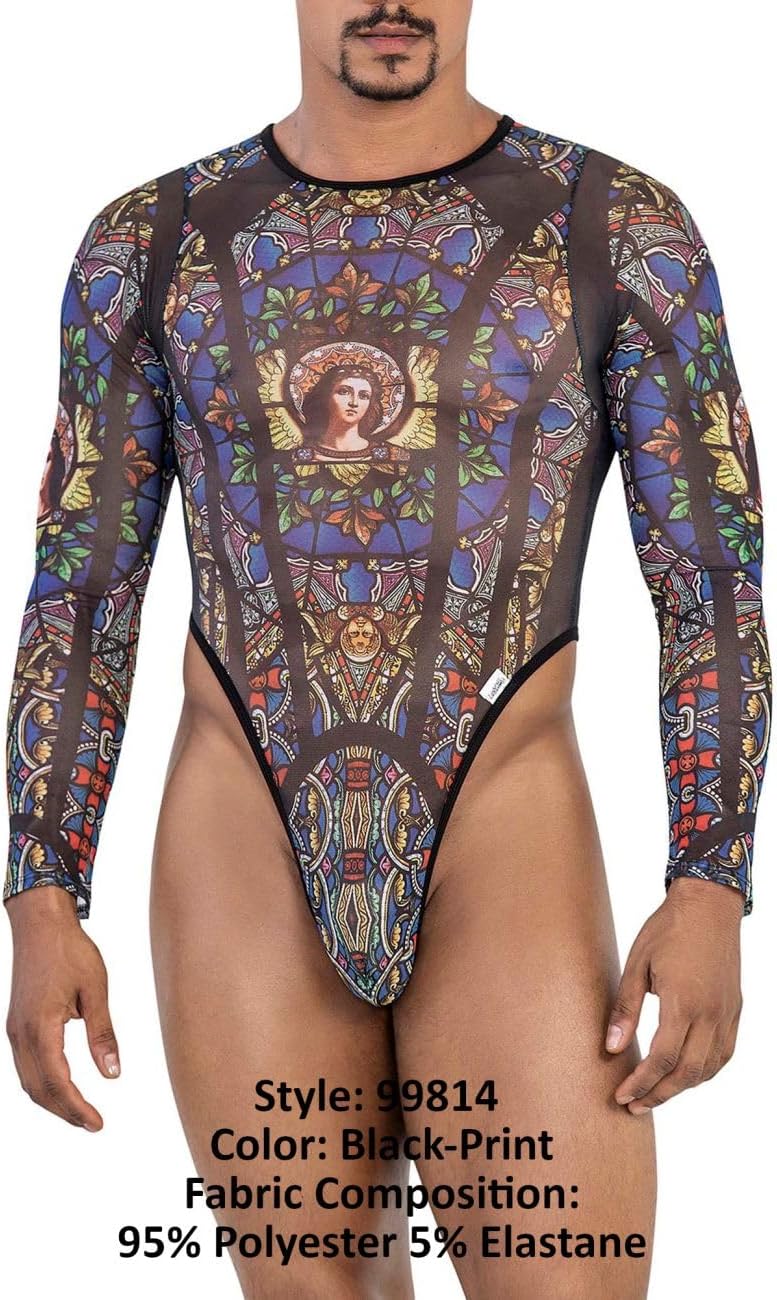 Candyman 99814 Stained Glass Bodysuit Black-print