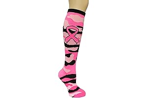 Step Up for Awareness with Pink Ribbon Knee High Socks