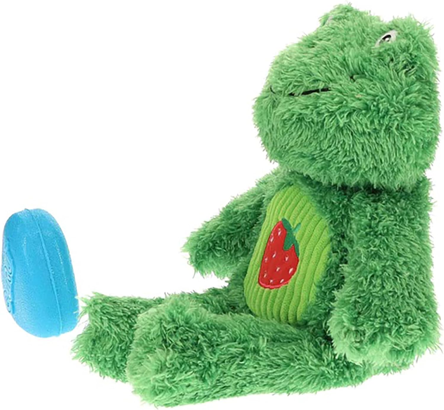 GURU Pet: Soft Scents - Frog - Strawberry-Scented 11" Plush Dog Toy, Durable Double Fabric, Sensory Play Squeak & Crinkle, Soft Green Animal Character