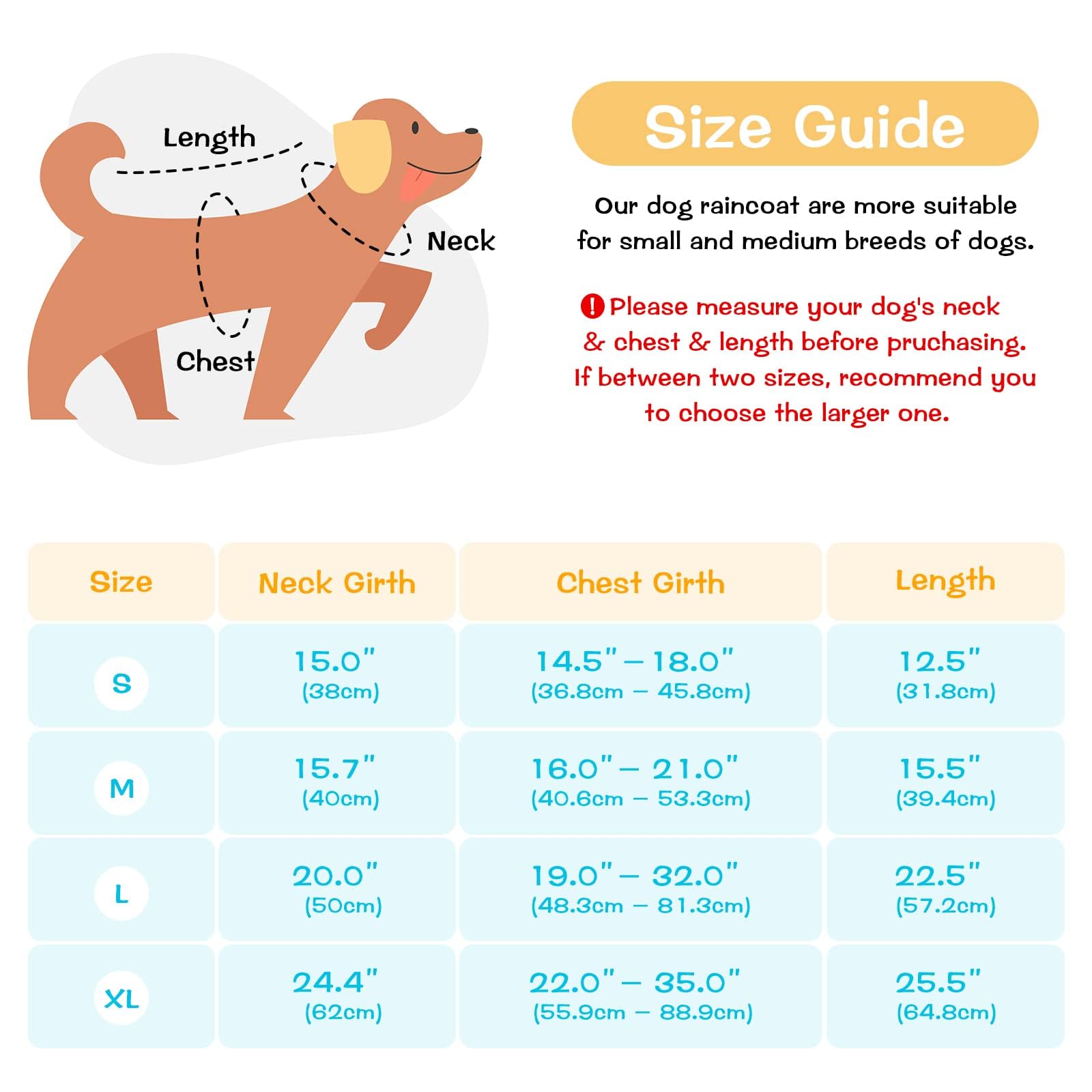 Weesiber Dog Coats Waterproof, Adjustable Dog Raincoat with Reflective Strip - Image 3