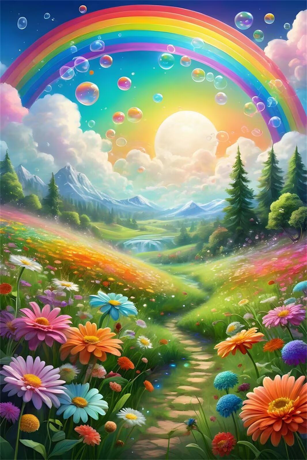 1314 Pezzi Puzzle Adulti Fiori Arcobaleno, Puzzle Impegnativo Decorazione Interna e Regalo