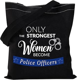 VAMSII Female Police Officer Gifts Police Tote Bag Policewoman Gift Police Academy Gifts Police Graduation Gifts Shopping Bag (Tote Bag)