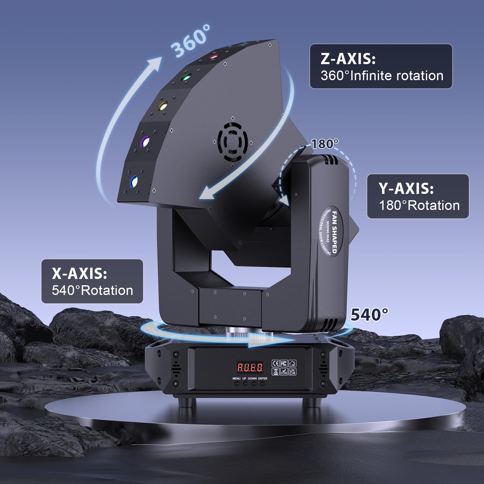 4 szt. 6 diod LED RGB Beam Moving Head, 3-osiowy wentylator światło sceniczne DMX512 15CH/27CH oświetlenie imprezowe na wesela, imprezy, do teatru DJ