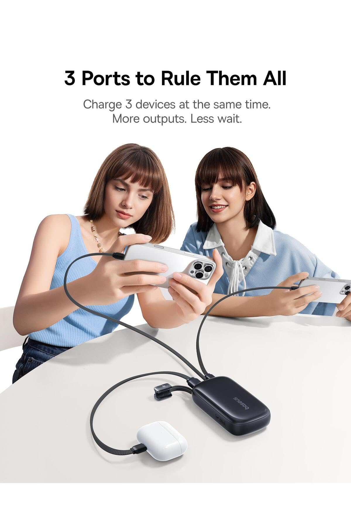 Baseus EnerFill FC21 QPow3 Ultra - Batería externa con pantalla digital (20.000 mAh, 22,5 W), color negro