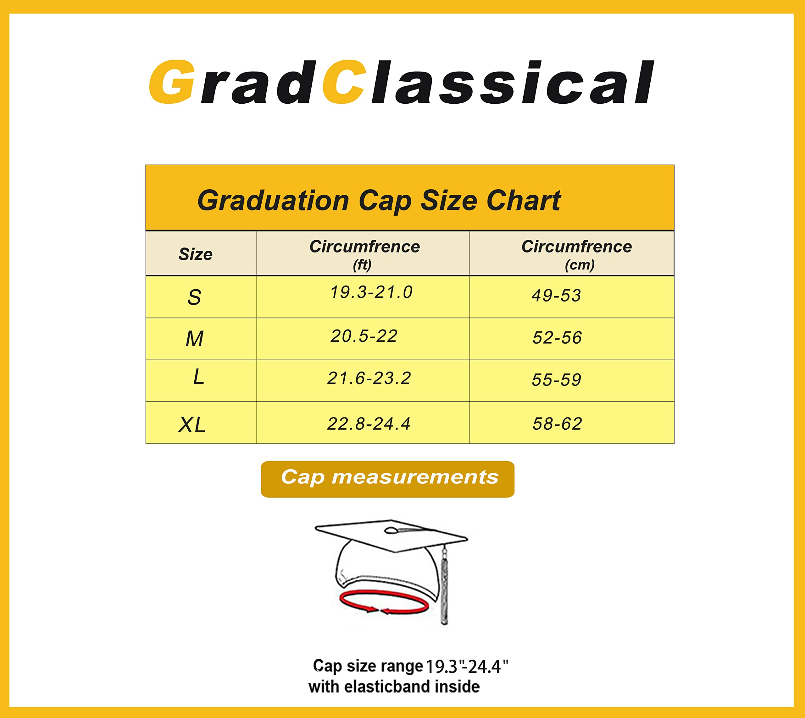 Graduation Cap for Adults Academic Costome, Bachelor and Master Ceremony, Mortarboard with Tassel Unisex Black
