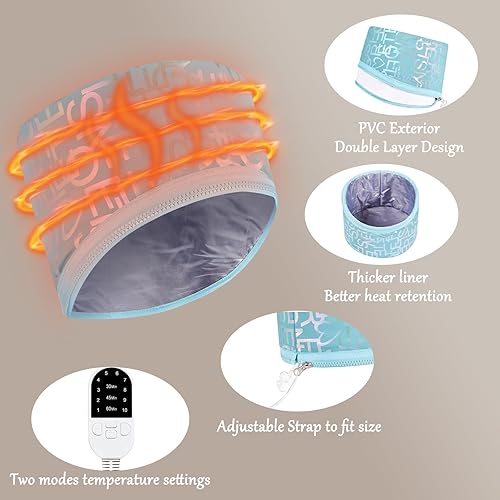 Miniatura 10 de JEHRYA - Vaporizador térmico para el cabello con dos modos para el cabello natural, tratamiento del cuero cabelludo, cuidado del cabello, spa para