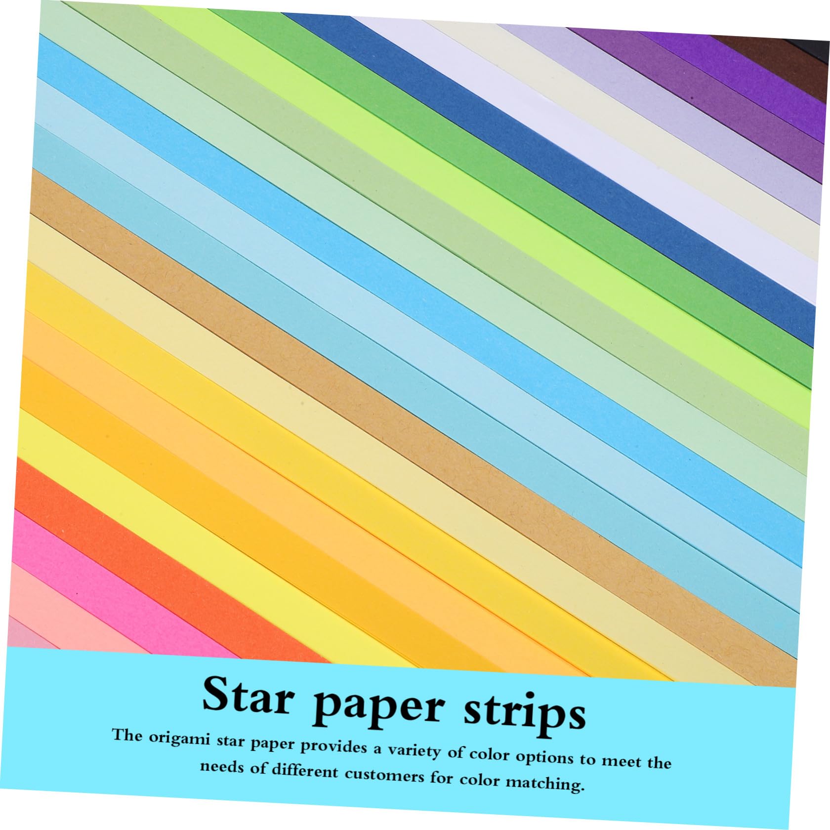 Kleine Glasflasche mit Origami Papierstreifen und Sternpapierstreifen