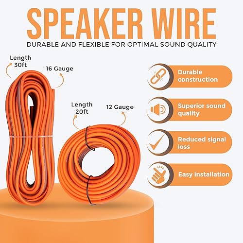 Miniatura 15 de Elite Audio Kit de amplificador serie premium, cable de aluminio revestido de cobre, cables RCA con triple blindaje, capacidad de alta potencia