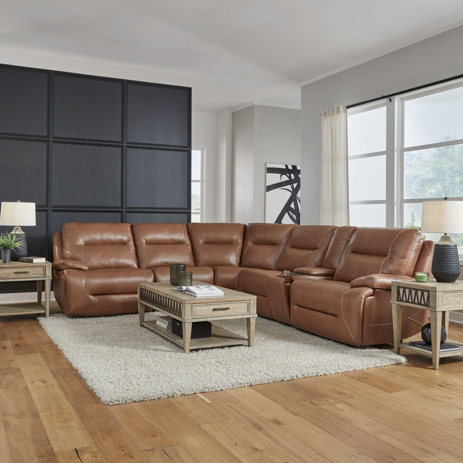 Liberty Furniture Cameron Power Recline 6 Piece Sectional