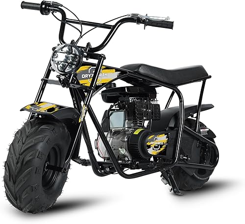 Oryxearth Mini moto todoterreno a gasolina con faro, mini bicicleta de trail para niños con aprobación EPA, motocicleta todoterreno de 4 tiempos de