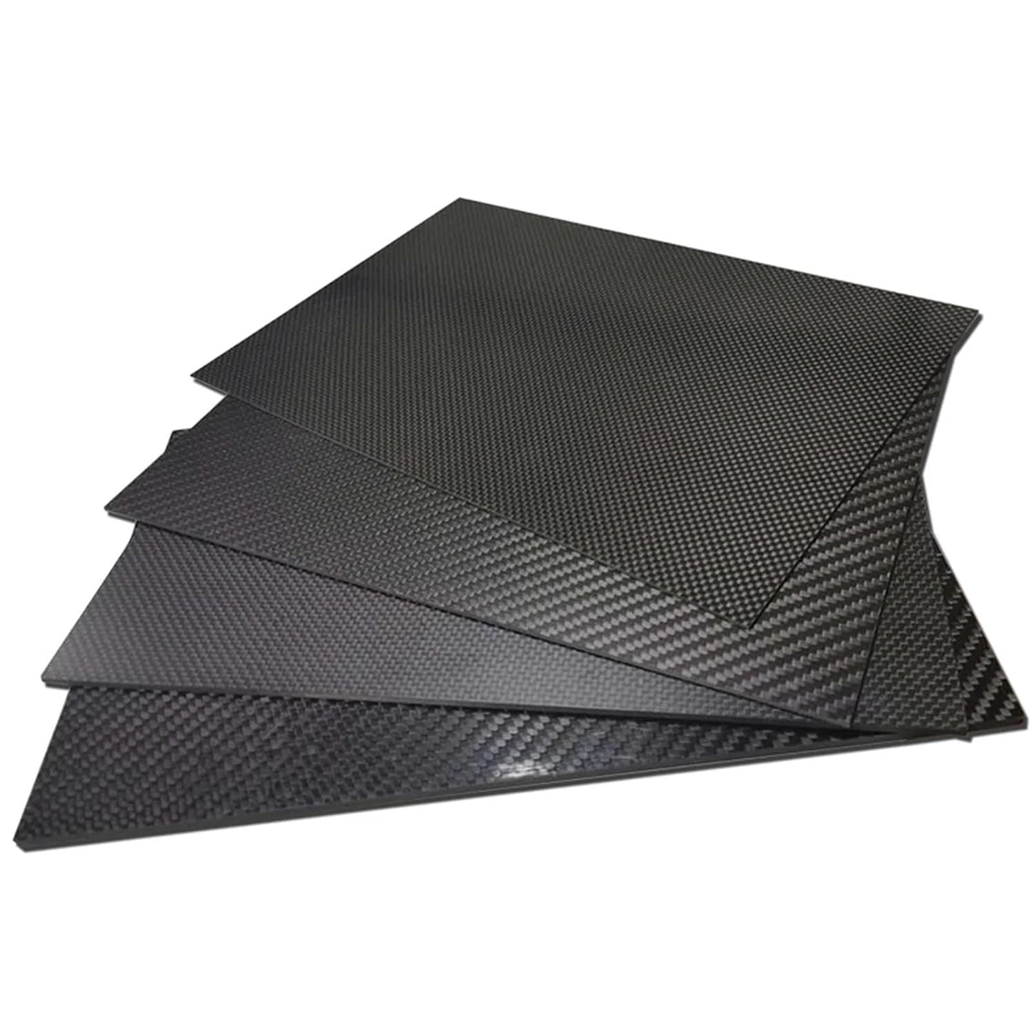 1PC 400x500MM Plain Glossy Matte Real Carbon Fiber Plate Panel Sheets 0.25-5mm Thickness Composite Hardness Material(5.0mm Plain Glossy)