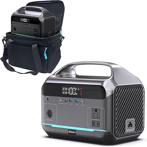 Portable Power Station, 288Wh (90,000mAh) LiFePO4 Battery, 350W (600W Peak) Power Bank with AC Outlet, Mini Solar Generator 7-Port Design, 2.1Hrs