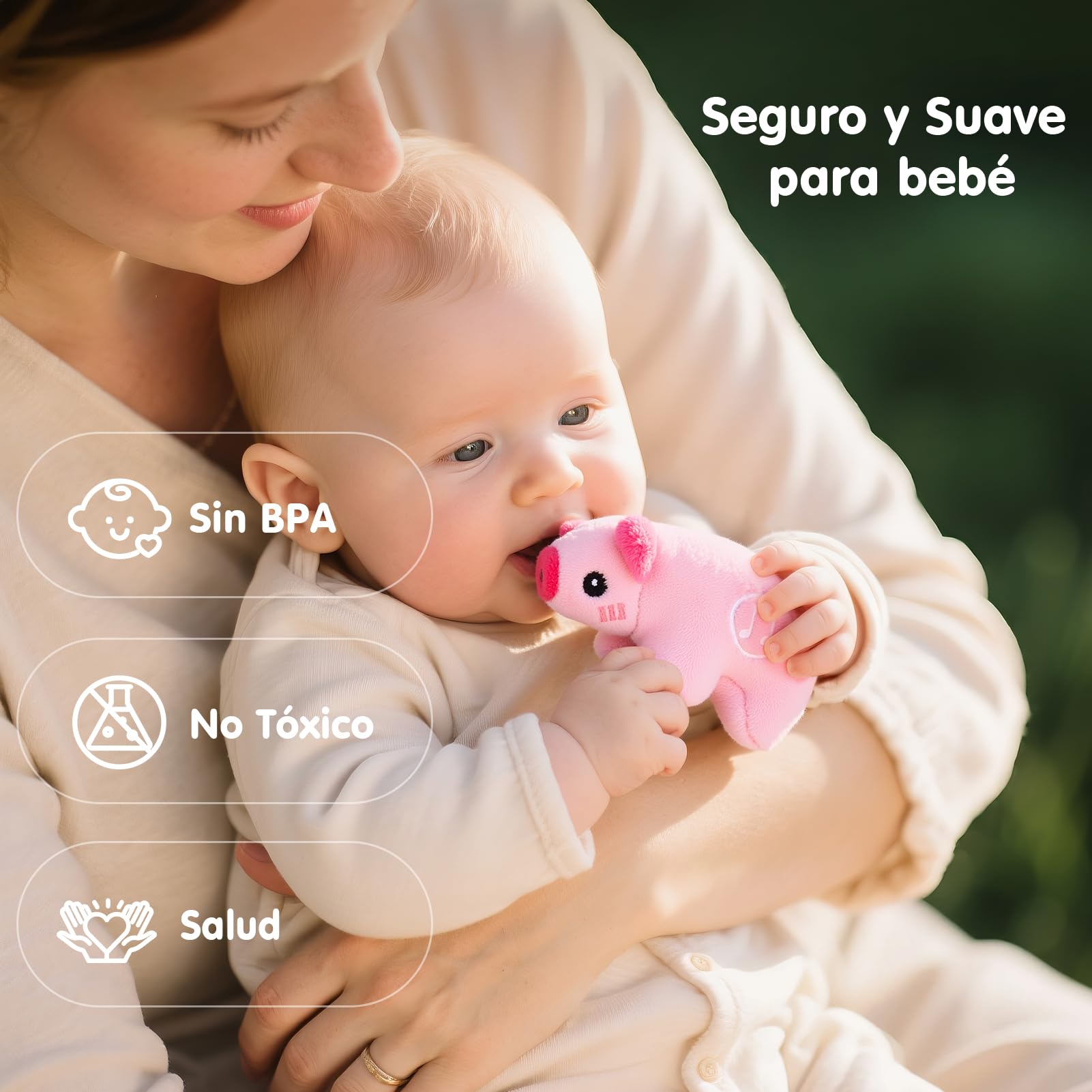 hahaland Juguetes Bebes 6-12 Meses - Granja de Peluche con 6 Animales Interactivo, Granero Plegable Blando - Montessori Juguetes Niños 1 año Regalo Bebe 6 12 18 Meses