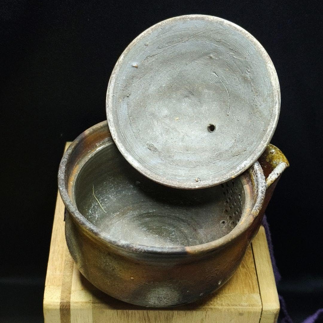 Amazon.co.jp: 茶道具 備前焼 窯変宝瓶 藤本道生 共箱 共布 作歴 火襷
