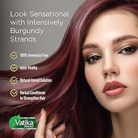 Vista 4 de Tinturas para cabello Vatika Henna, a base de henna, 2.1 oz, Burgundy