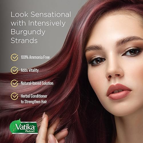 Miniatura 6 de Tinturas para cabello Vatika Henna, a base de henna, 2.1 oz, Burgundy