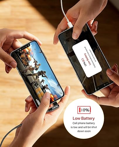 Miniatura 7 de Cable USB C a USB C de 90 grados, paquete de 2 cables de carga de 6 pies y 60 W, para iPhone 17 Pro Max, trenzado de ángulo recto largo tipo C