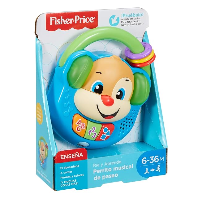 Foto 7 de 7 de Fisher-Price - Perrito Musical de Paseo de Ríe y Aprende, Radio de Juguete para bebé +6 Meses (Mattel FPV08)