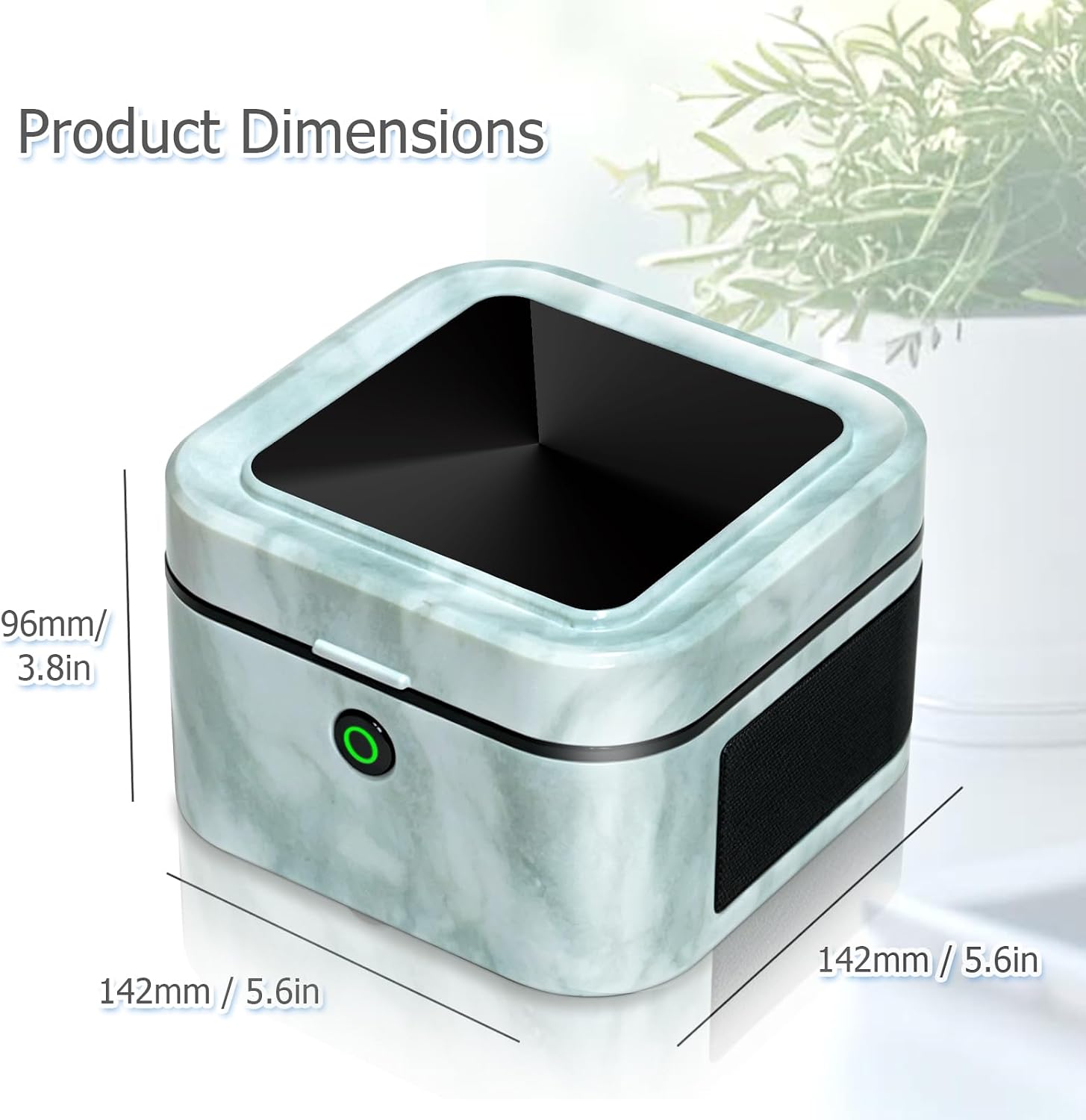 Multifunctional Smokeless Ashtray with HEPA Filter,Portable Rechargeable Ashtray for Office Home Room Car (Light Green)