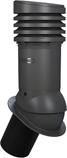 Parotec Entlüftungskamin DN 160 mm passiv für Plattdach RAL7021 Schwarzgrau | für Trapezblech, Doppelfalzblech