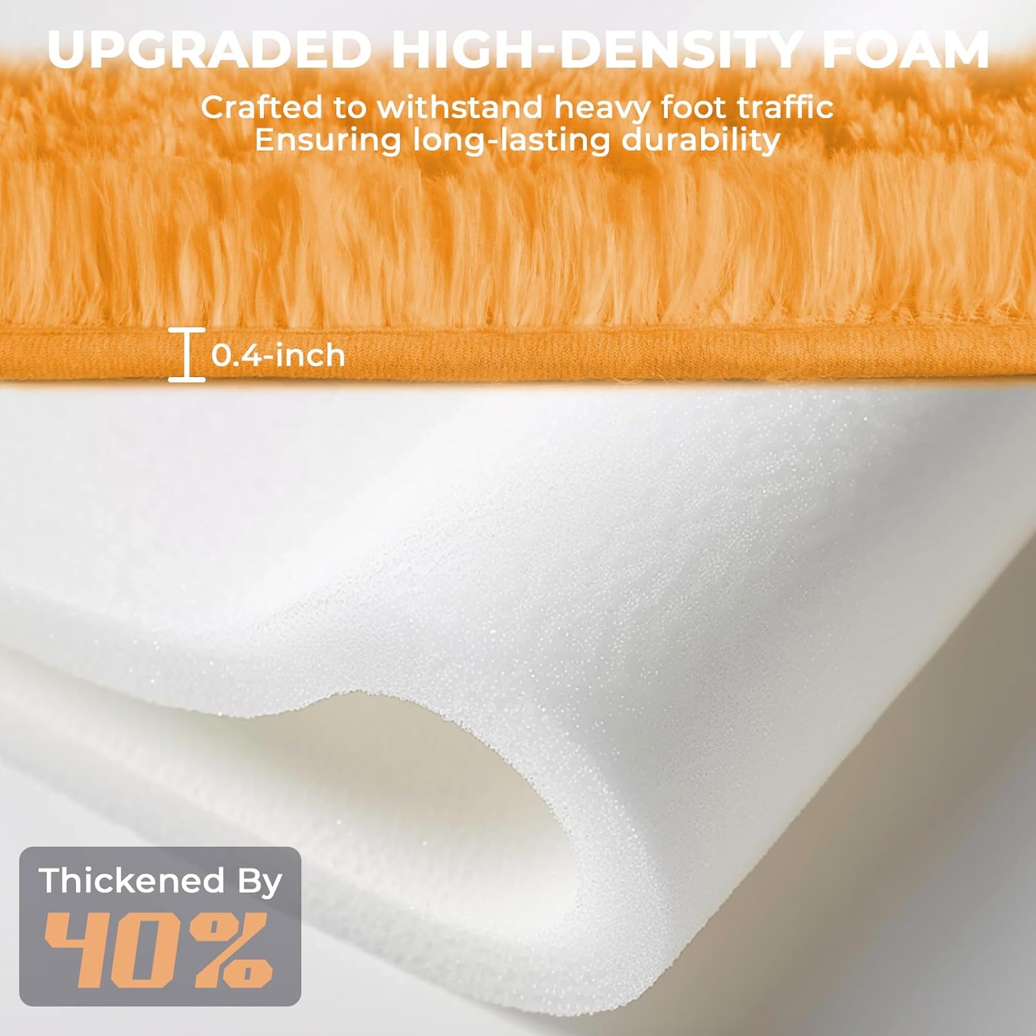 OPPODREAM 5x7 Orange Rugs for Bedroom, Ultra-Soft Fluffy Area Rugs for Living Room, 5 x 7 Shag Carpet for Nursery, Kids, Girl, Boy, Baby, Plush, Fuzzy, Shaggy, Cute Home Decor