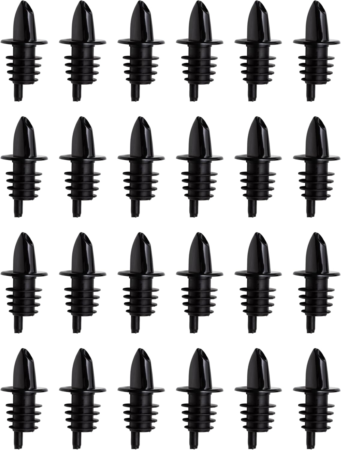 Liquor Bottle Pourers 24 Pcs - Plastic Pour Spout for Liquor Bottles - Bottle Pourers for Alcohol, Syrup, Oil - Speed Liquor Pour Spouts for Bar Bartender & Kitchen