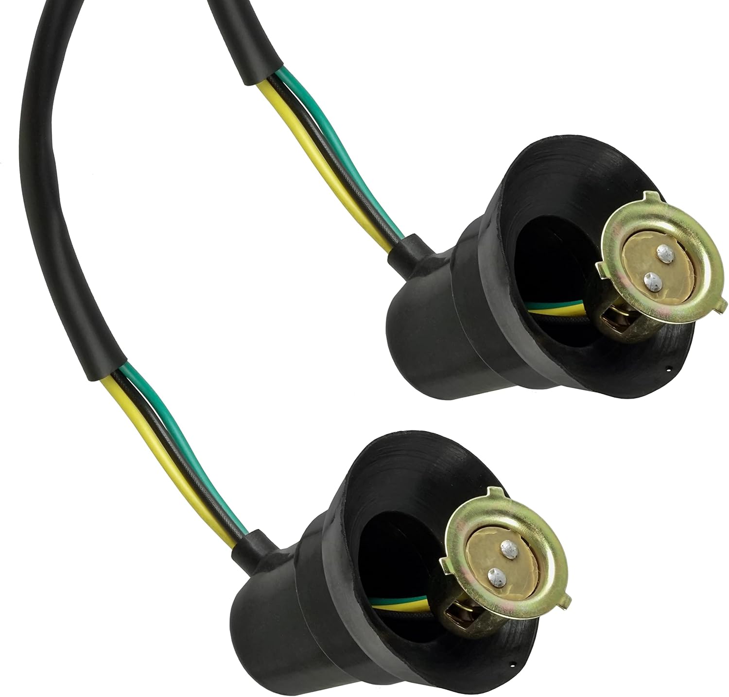Caltric 2x Headlight Socket Cord Compatible with Yamaha Banshee 350 YFZ350 1996 1997 1998 1999